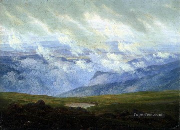 カスパー・ダヴィッド・フリードリヒ Painting - 漂流する雲 ロマンチックなカスパール・ダヴィッド・フリードリッヒ